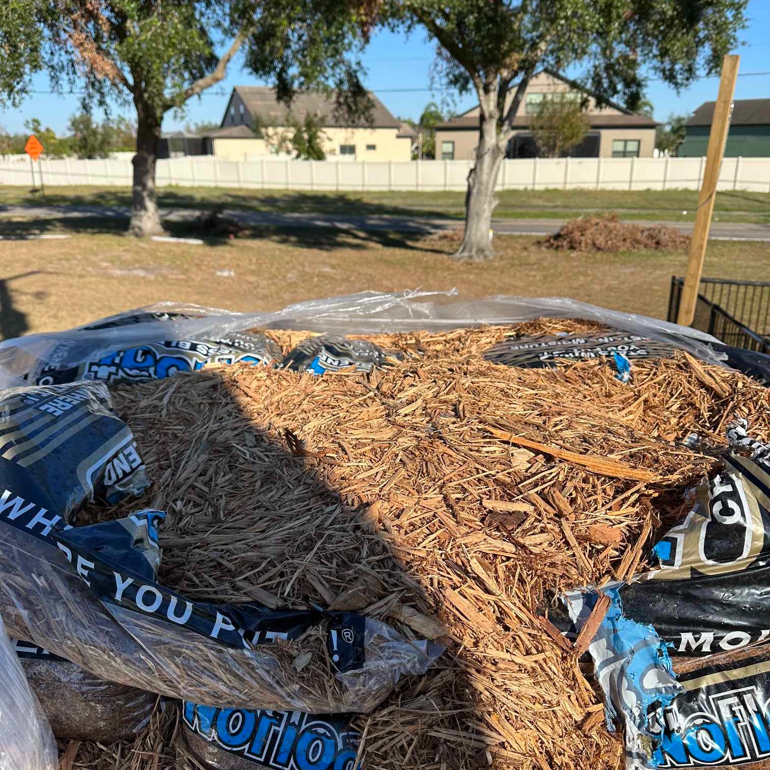 large bag of mulch