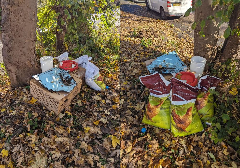 photo of boxes on the side of the road