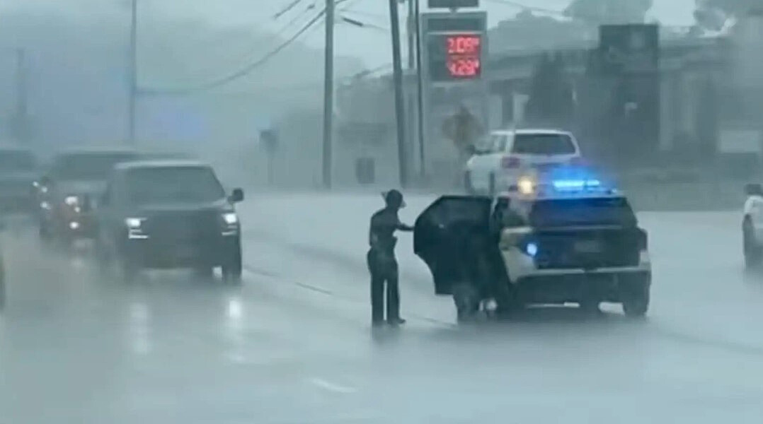 police officer on road